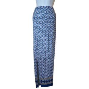 Blue Printed Maxi Skirt Size Medium